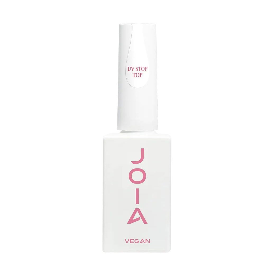 Глянцевий топ для гель-лаку JOIA vegan UV Stop Top No Wipe з UV-фільтром, без липкого шару, 15 мл